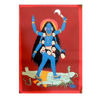 Kali Thangka – Vibrant Hindu Goddess Artwork
