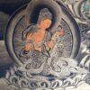 Buddhist Hand-Painted Green Tara Thangka with Amitabha Buddha (Handmade Canvas) - Image 4