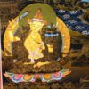 Buddhist Hand-Painted Thangka of Green Tara with Manjushri and Vajrapani - Image 2