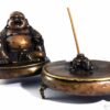 Brass Laughing Buddha Incense Burner – Black Oxidized Finish - Image 3