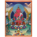 Tibetan Thangka of Aparimita Amitayus – Painted in Real Gold (HQ)