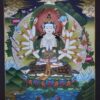 Tibetan Thangka of Cundi Lokeshvara – Painted in Real Gold - Image 2