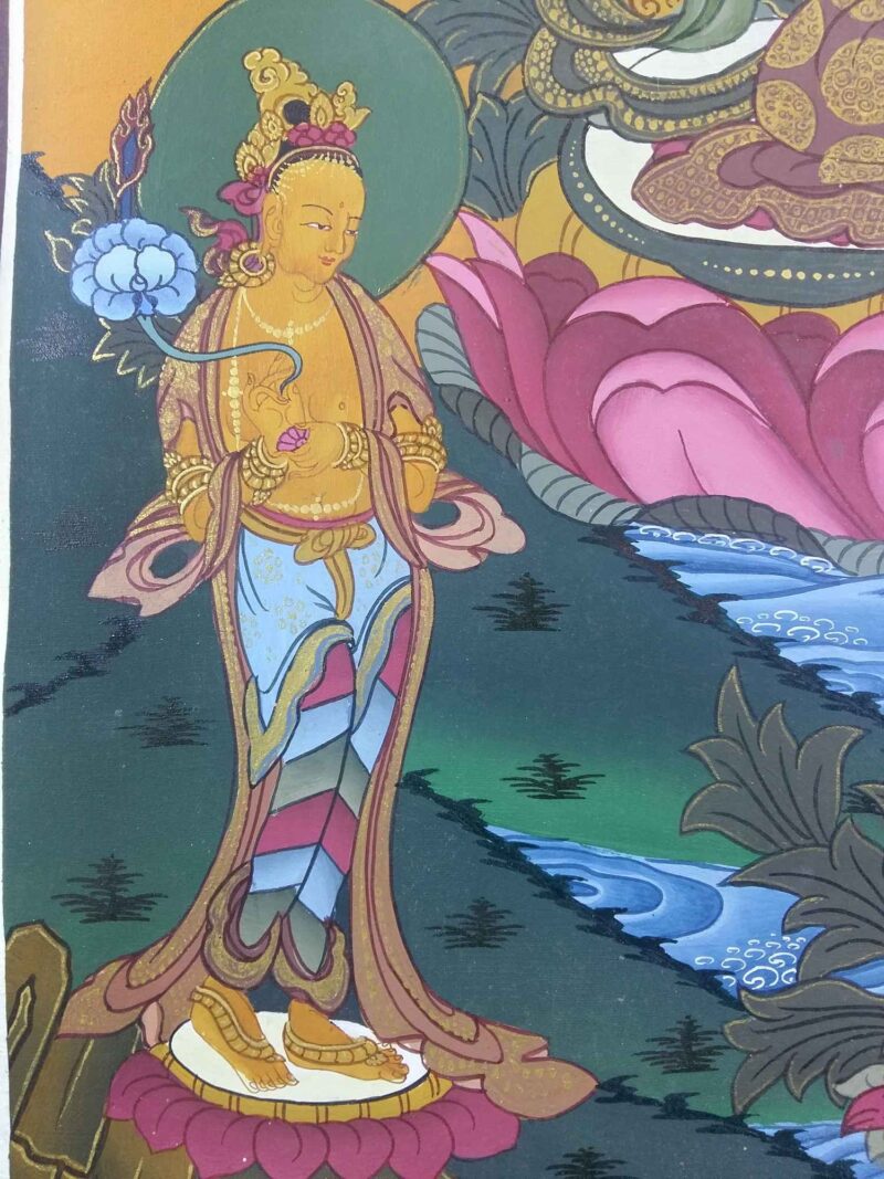 Tibetan Thangka: Chenrezig Avalokitesvara - Image 4