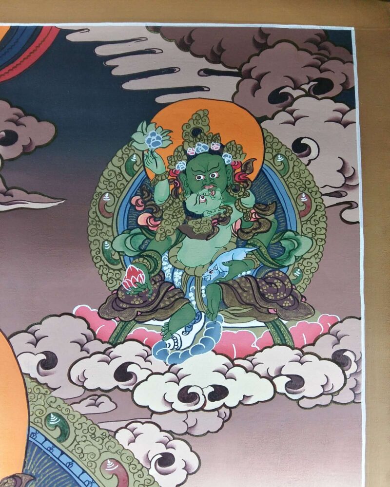 Tibetan Thangka Five Jambhala Dzambhala, Kuber - Image 6