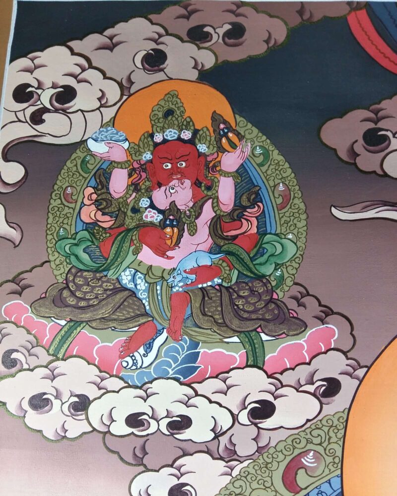 Tibetan Thangka Five Jambhala Dzambhala, Kuber - Image 4