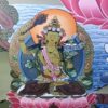 Tibetan Thangka Chenrezig Avalokitesvara with Manjushri and Vajrapani (Real Gold) - Image 4