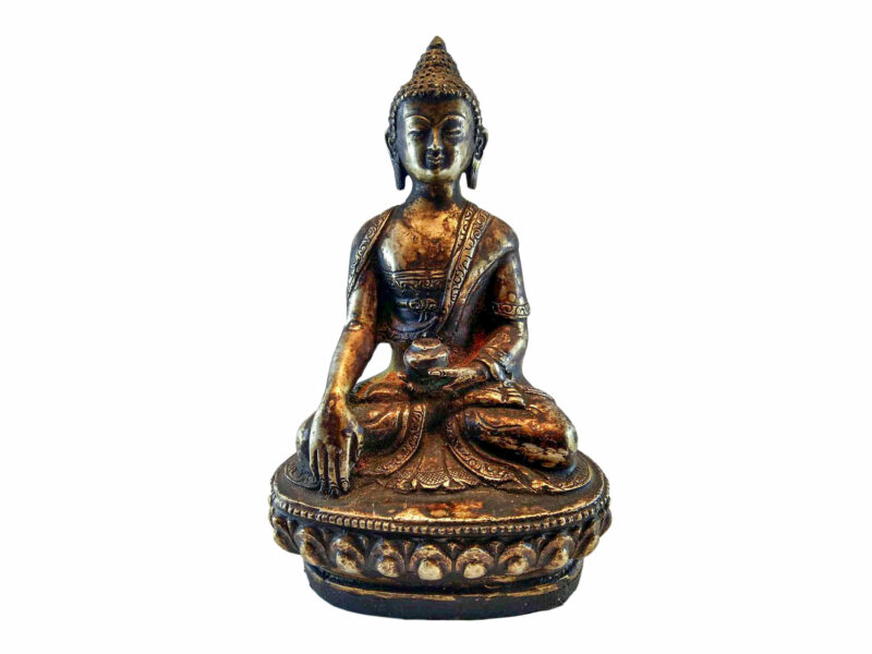 Shakyamuni Buddha Statue - Antique Finishing, Full Gold Plated
