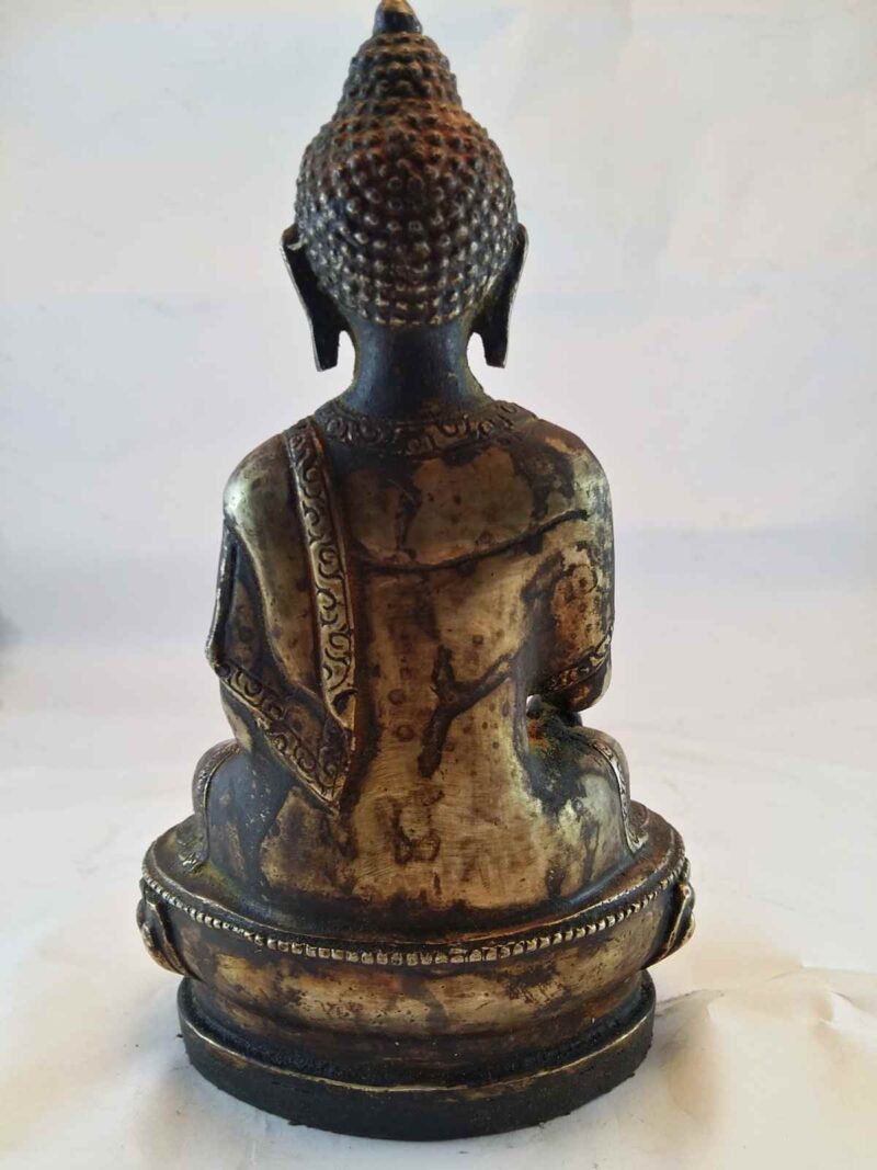 Shakyamuni Buddha Statue - Antique Finishing, Full Gold Plated - Image 5