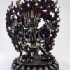 Vajrakilaya (Dorje Phurba) Heruka Statue – Copper, Silver-Plated, and Oxidized - Image 3