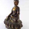 Shakyamuni Buddha Statue – Copper, Gold-Plated, Painted Face, Antique Finish - Image 4