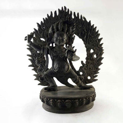 Copper Statue of Vajrapani – Black Antique Finish