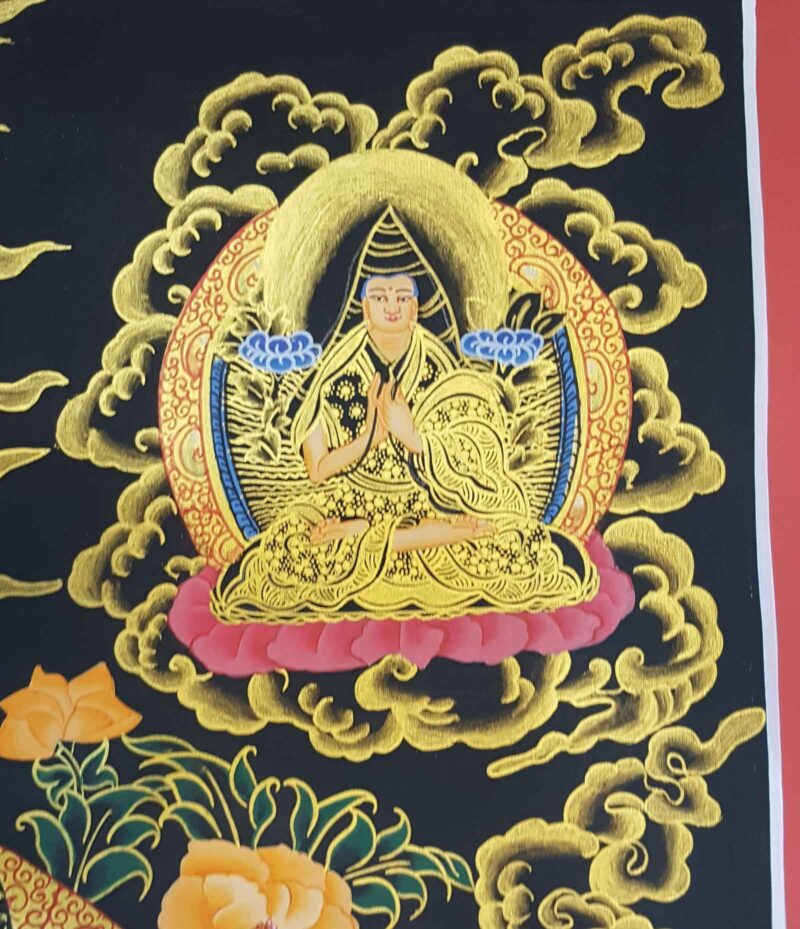 Buddhist Hand Painted Thangka of White Tara – Tibetan Style Painting - Image 4