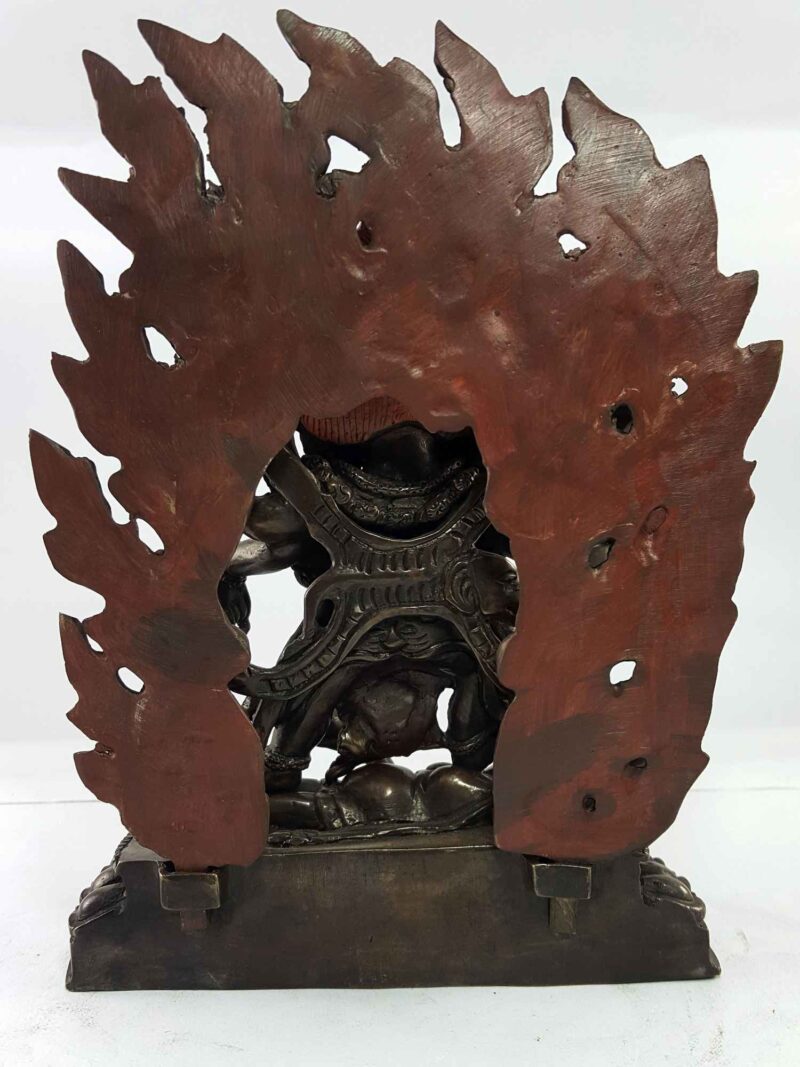 Black Mahakala / Six-Armed Mahakala Statue – Copper Oxidized Finish - Image 5