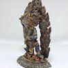 Copper Black Manjushri Statue with Thanka Colors and Antique Finishing - Image 4