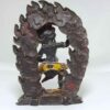 Copper Black Manjushri Statue with Thanka Colors and Antique Finishing - Image 5