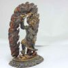 Copper Black Manjushri Statue with Thanka Colors and Antique Finishing - Image 2