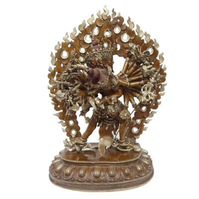 Kalachakra Statue – Silver Plated, Oxidized (Big Statue)