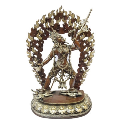 Vajrayogini Statue - Silver Plated Oxidized, Big Statue