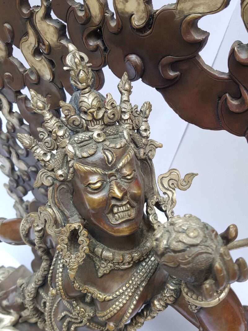 Vajrayogini Statue - Silver Plated Oxidized, Big Statue - Image 5