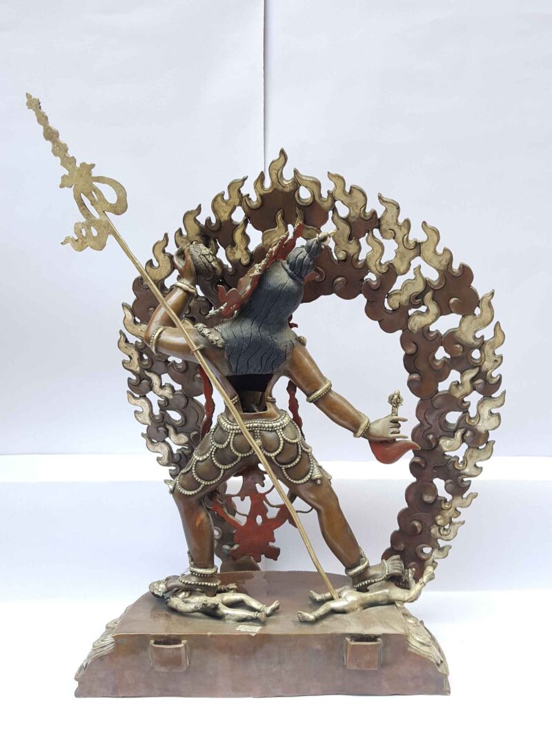 Vajrayogini Statue - Silver Plated Oxidized, Big Statue - Image 4