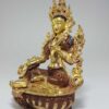 Buddhist Statue of Green Tara - Partly Fire Gold Plated, Painted Face, Good Quality - Image 4