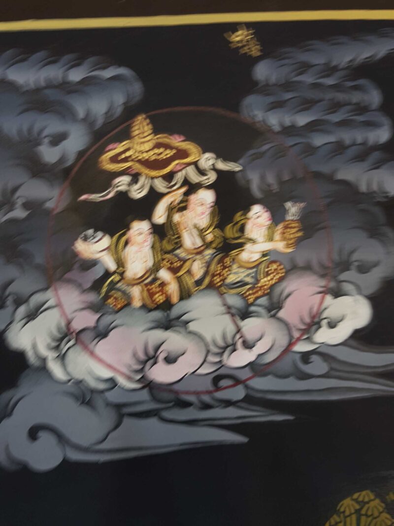 Tibetan Thangka of Bodhisattva Set - Chenrezig, Manjushri, Vajrapani (Chana Dorje) - Image 5