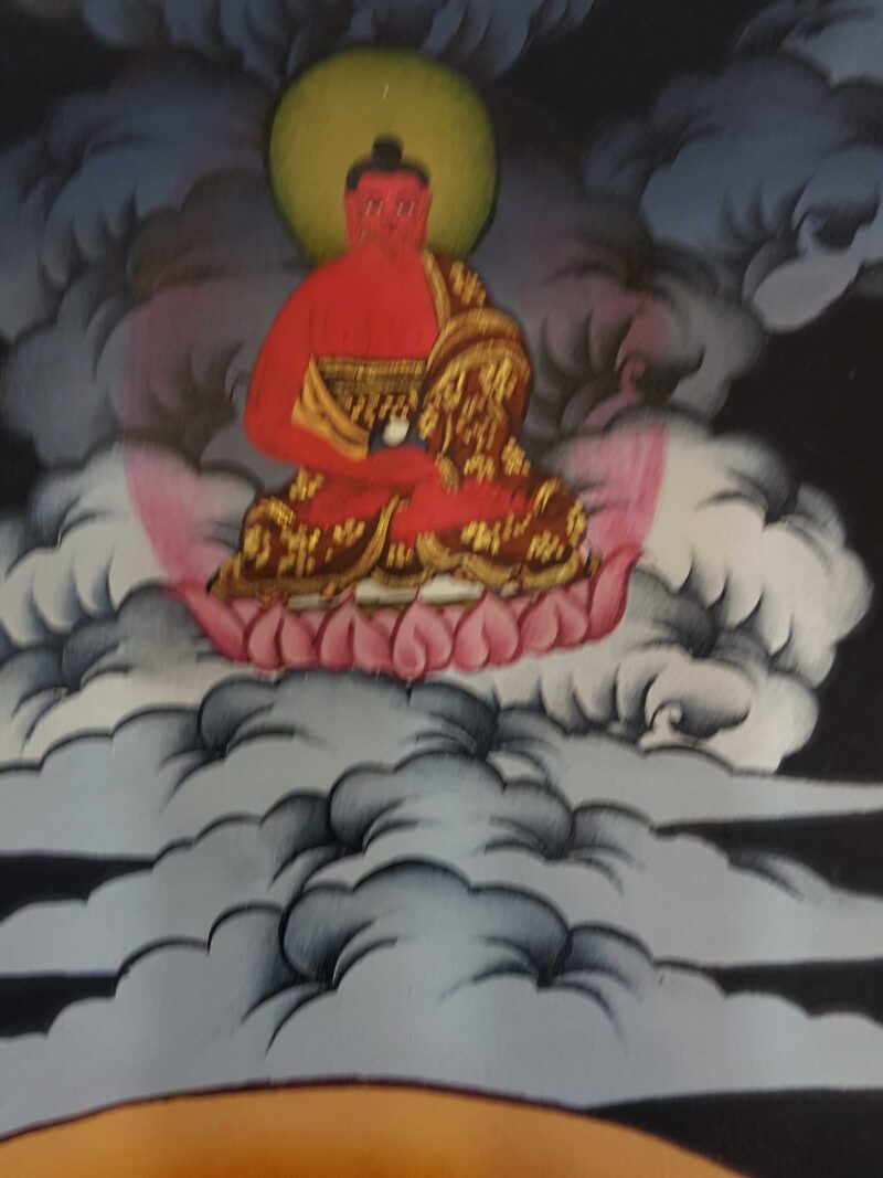 Tibetan Thangka of Bodhisattva Set - Chenrezig, Manjushri, Vajrapani (Chana Dorje) - Image 6