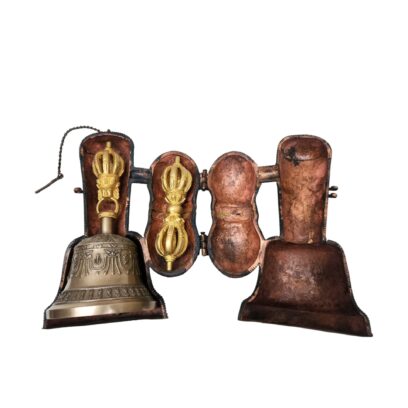 Bell and Dorje - Vajra, With Metal Cover, 9 Point Bell and Dorje, Dehradun Piece