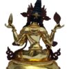 Buddhist Handmade Lakshmi Statue – Full Gold Plated with Painted Face - Image 5