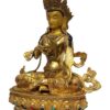 Ksitigarbha Buddhist Handmade Statue – Full Gold Plated, Painted Face, Stone Setting - Image 3