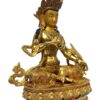 Ksitigarbha Buddhist Handmade Statue – Full Gold Plated, Painted Face, Stone Setting - Image 2