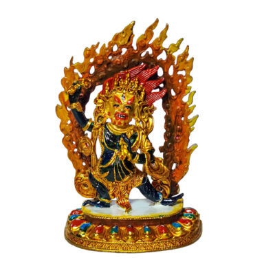 Vajrapani: Buddhist Miniature Statue, High Quality, Traditional Color Finishing and Hand-Painted Face