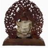 Vajrapani (Chana Dorje) Buddhist Miniature Statue – Silver & Chocolate Oxidized Copper - Image 4