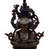 Chenrezig (Avalokiteshvara) Buddhist Miniature Statue – Silver & Chocolate Oxidized Copper - Image 4