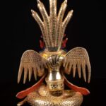 Naga Kanya: Buddhist Handmade Statue, Full Gold Plated, Face Painted - Image 5