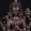 Chenrezig: Buddhist Handmade Statue, Chocolate Oxidized, High Quality - Image 5