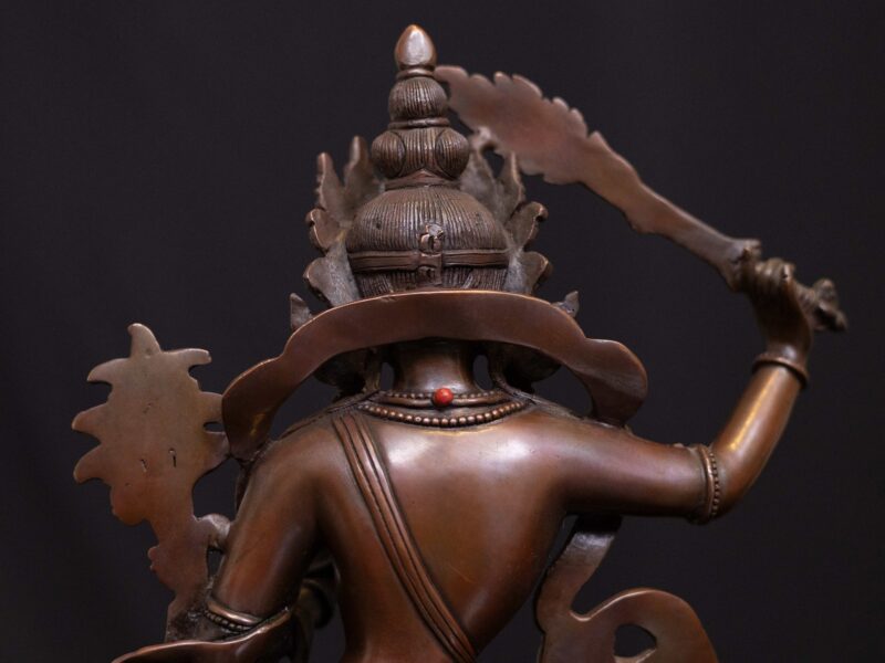 Manjushri Buddhist Handmade Statue – Chocolate Oxidized, High-Quality Craftsmanshi - Image 6