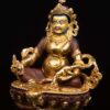 Yellow Jambhala Buddhist Handmade Statue – Partly Gold-Plated, Face Painted, High-Quality Craftsmanship - Image 2