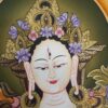 Tibetan Thangka of White Tara – Healing Thangka in Real Gold and Tibetan Colors - Image 3