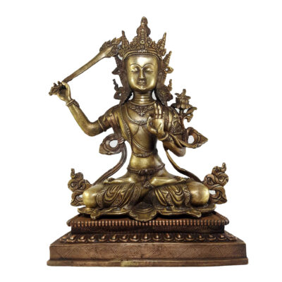 Manjushri Statue – Bronze Finishing, 30+ Years Old