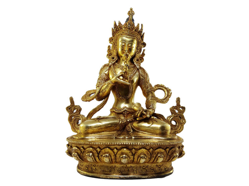 Buddhist Handmade Statue of Vajrasattva – Full Fire Gold Plated (10+ Years Old)