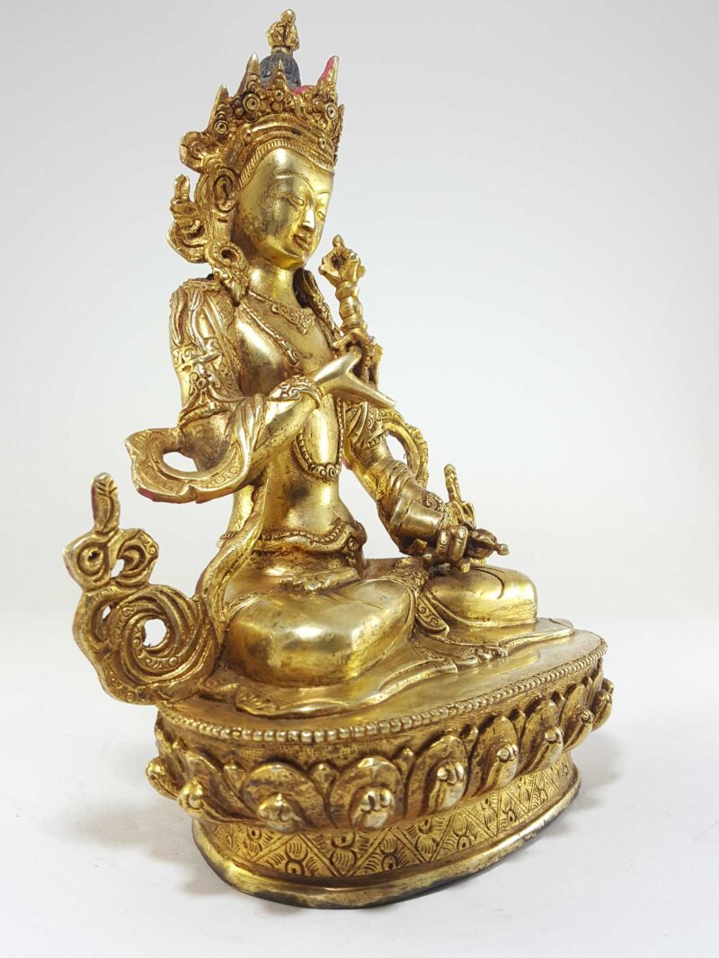 Buddhist Handmade Statue of Vajrasattva – Full Fire Gold Plated (10+ Years Old) - Image 2