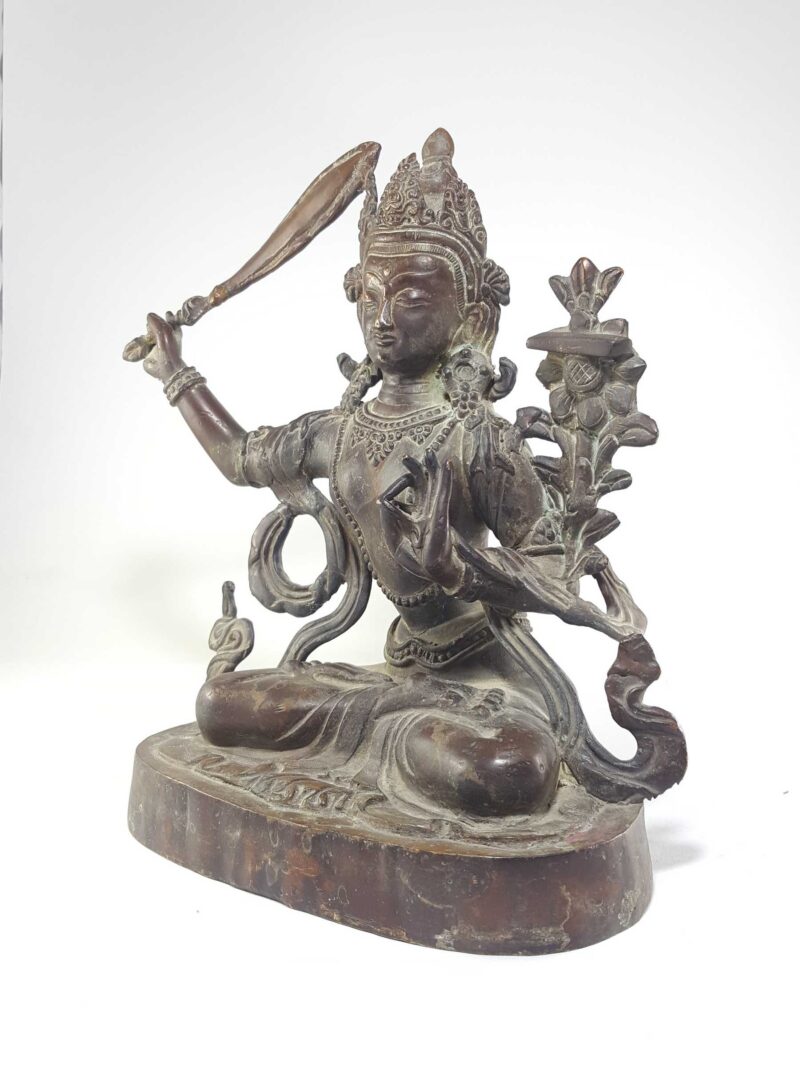 Manjushri Statue – Natural Finishing (30-Year-Old Masterpiece) - Image 4