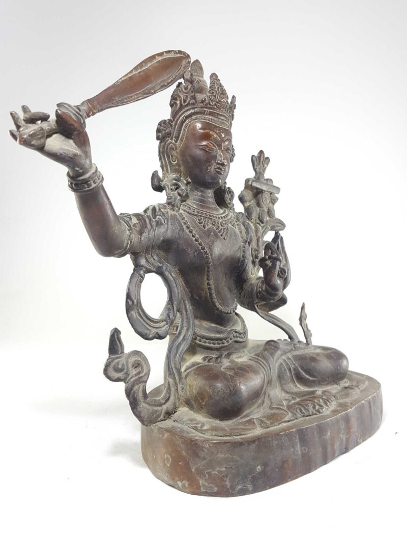 Manjushri Statue – Natural Finishing (30-Year-Old Masterpiece) - Image 2