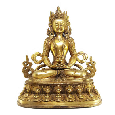 Statue of Aparimita – Full Gold Plated with Antique Finishing
