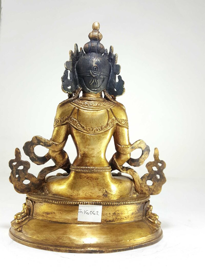 Statue of Aparimita – Full Gold Plated with Antique Finishing - Image 4