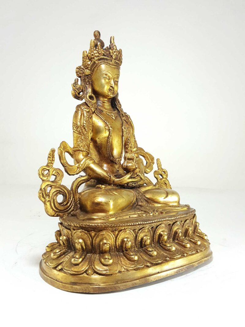 Statue of Aparimita – Full Gold Plated with Antique Finishing - Image 2