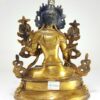 Statue of White Tara – Full Gold Plated with Antique Finishing - Image 4