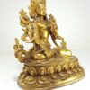 Statue of White Tara – Full Gold Plated with Antique Finishing - Image 2