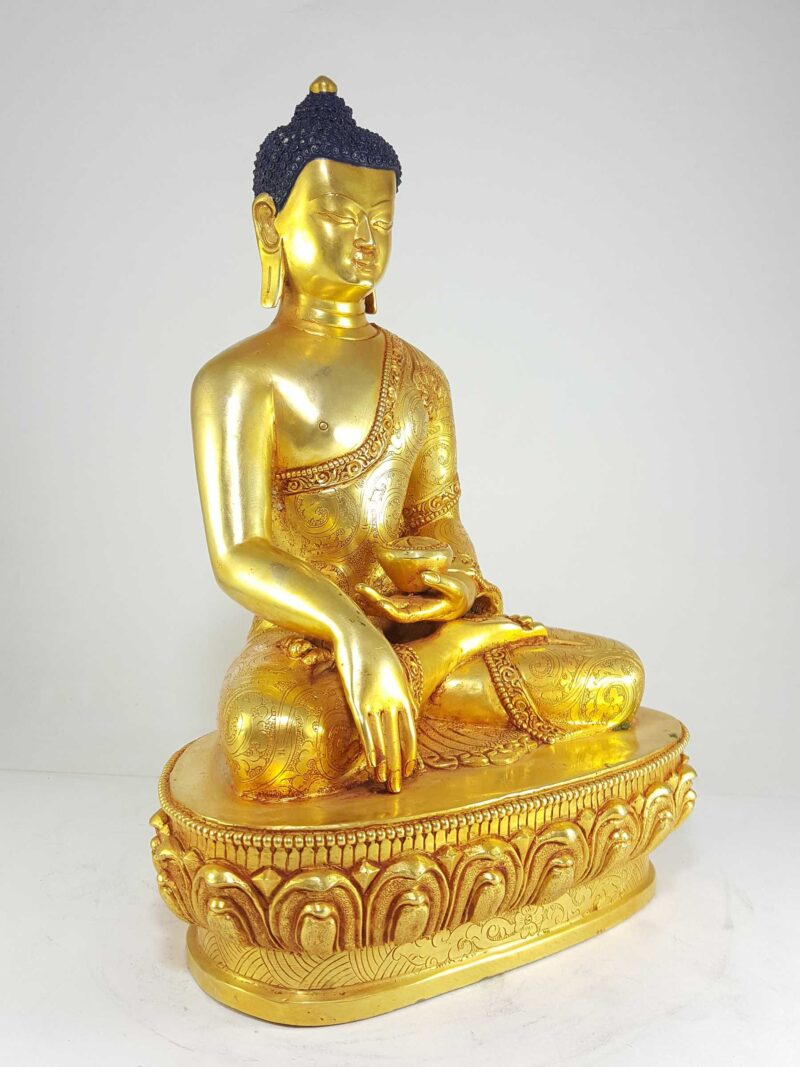 Statue of Shakyamuni Buddha – Full Gold Plated - Image 2